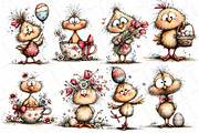 Easter Chicken Whimsical Clipart, an Illustration by DreamPrint404 (Thumbnail 5 of 6)