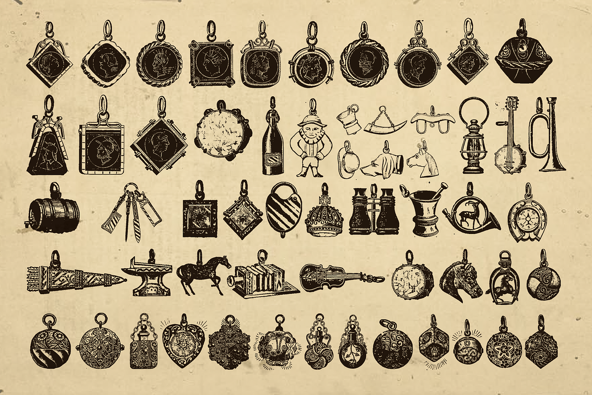 290+ Vintage Illustrations - Charms, an Illustration by Meglenov (Photo 3 of 6)