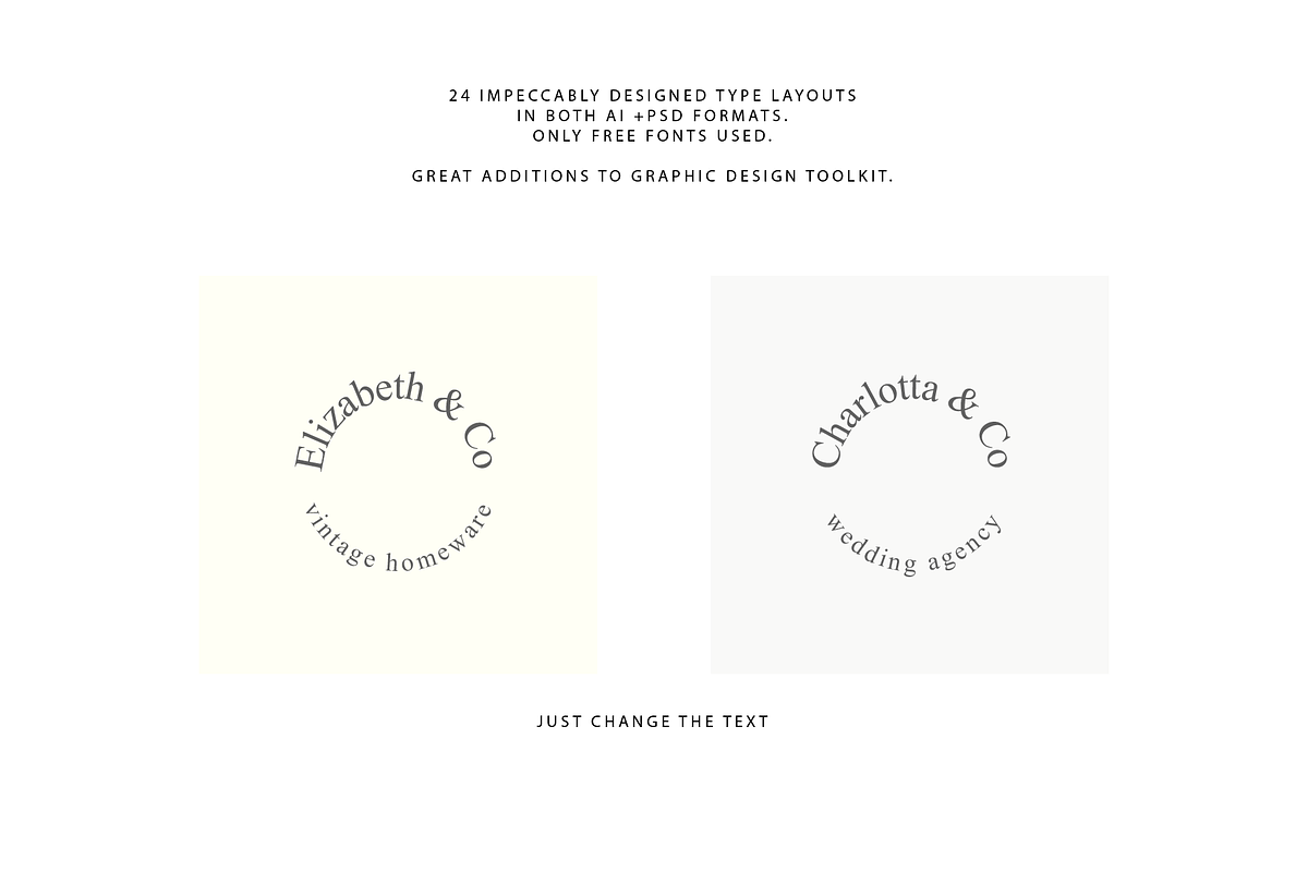 24 elegant feminine logos vol. 2.0, a Branding & Logo Template by pawellpi (Photo 3 of 29)