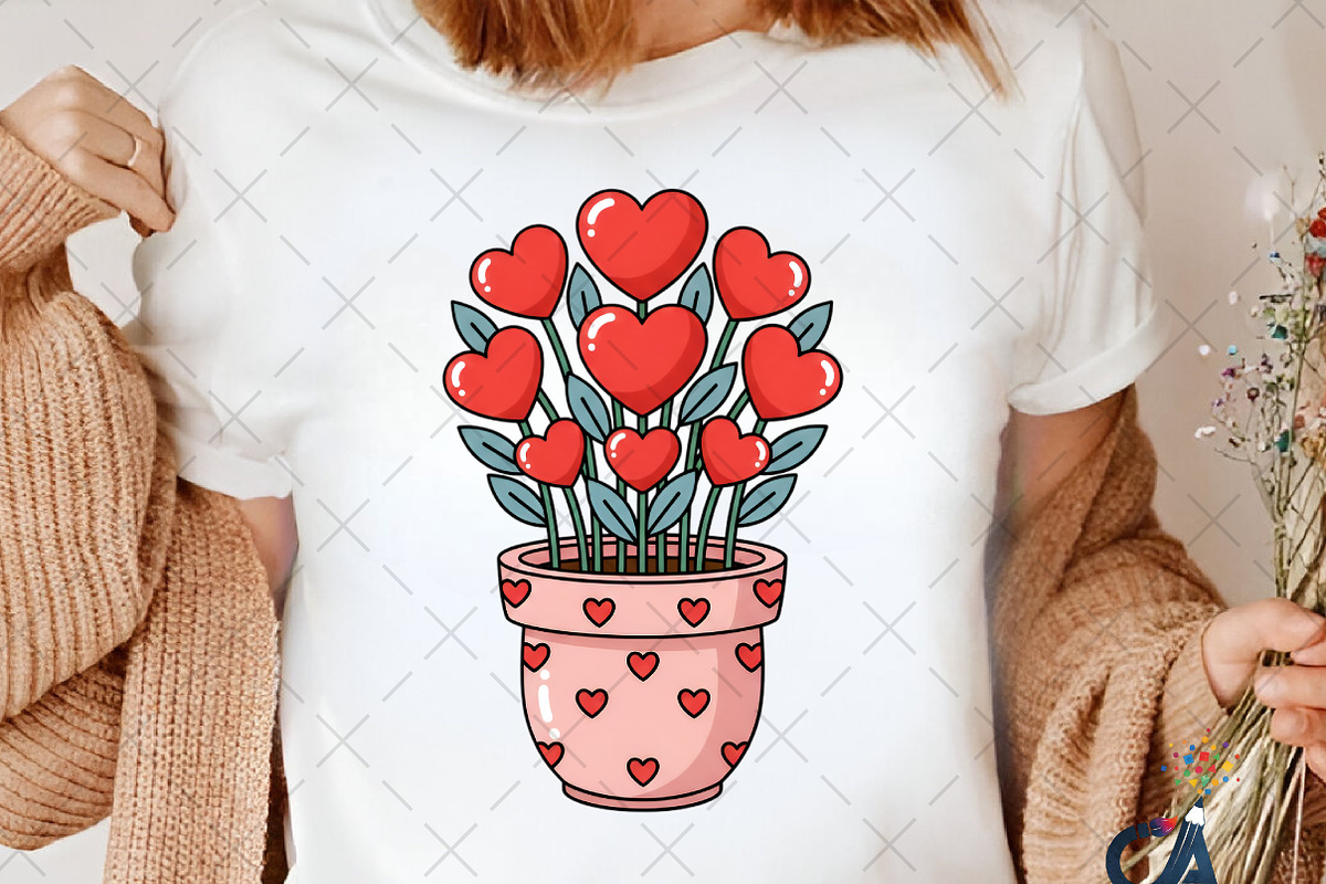 Valentine's Day Pot Png Sublimation, an Illustration by Creative Art (Photo 3 of 6)