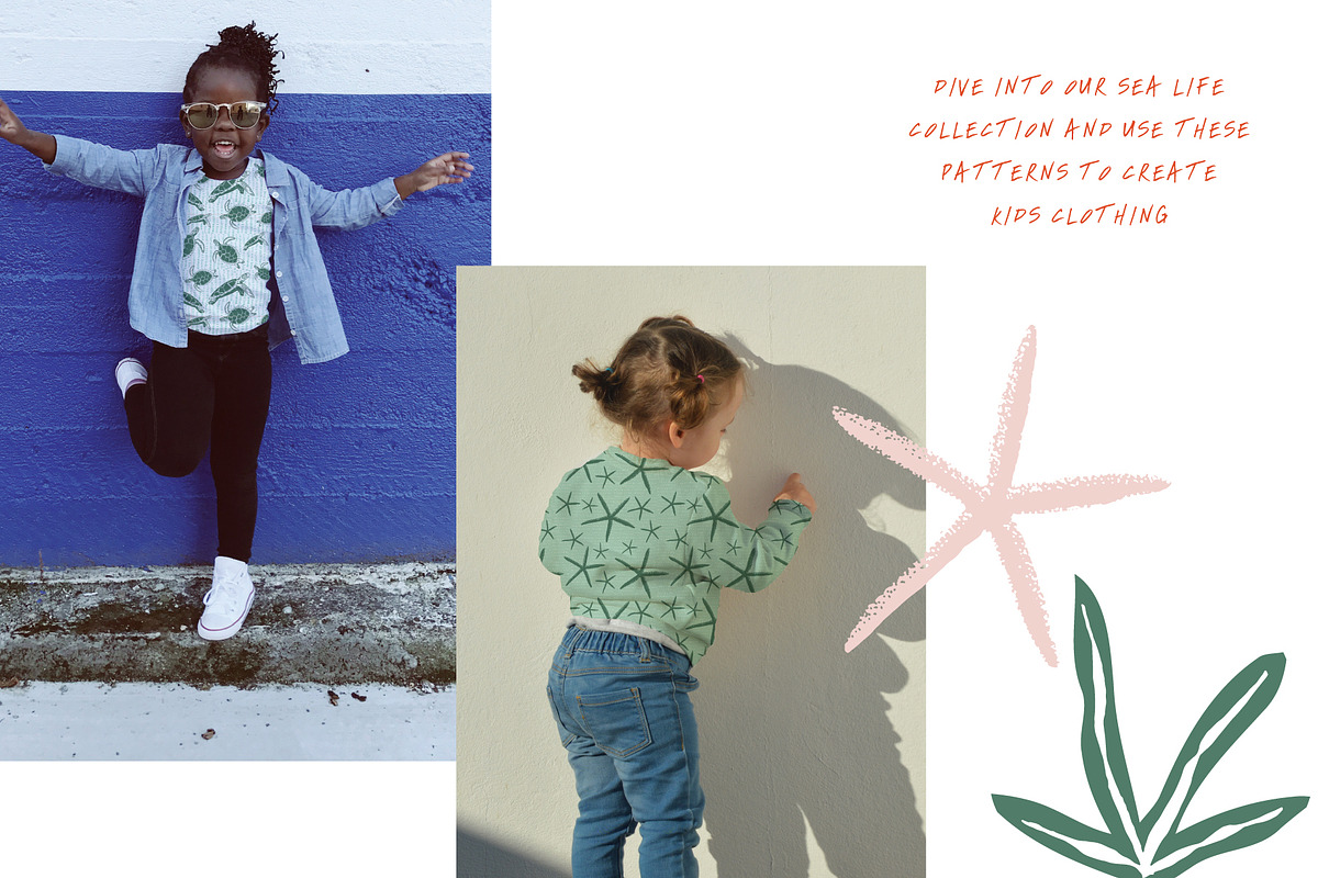 Sea life | Seamless Patterns, a Pattern Graphic by The Collective Studio (Photo 2 of 8)
