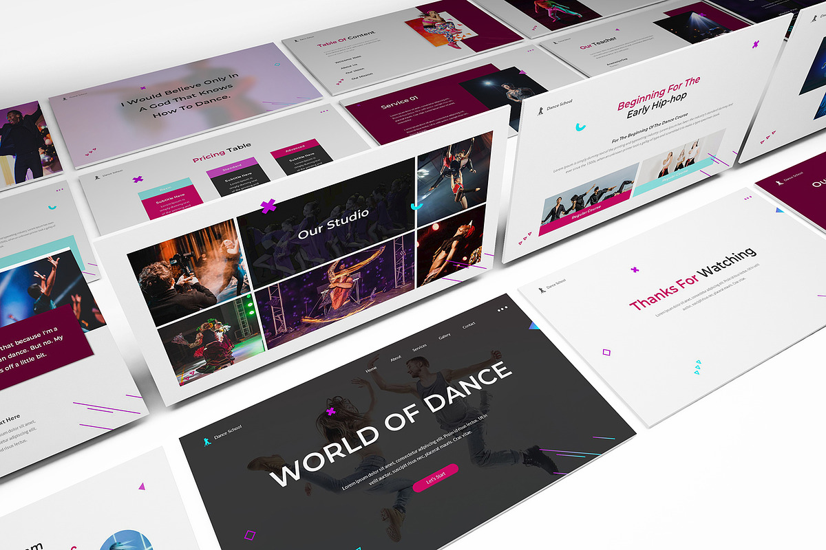 Dance Powerpoint Template, a Presentation Template by Formatika Studio