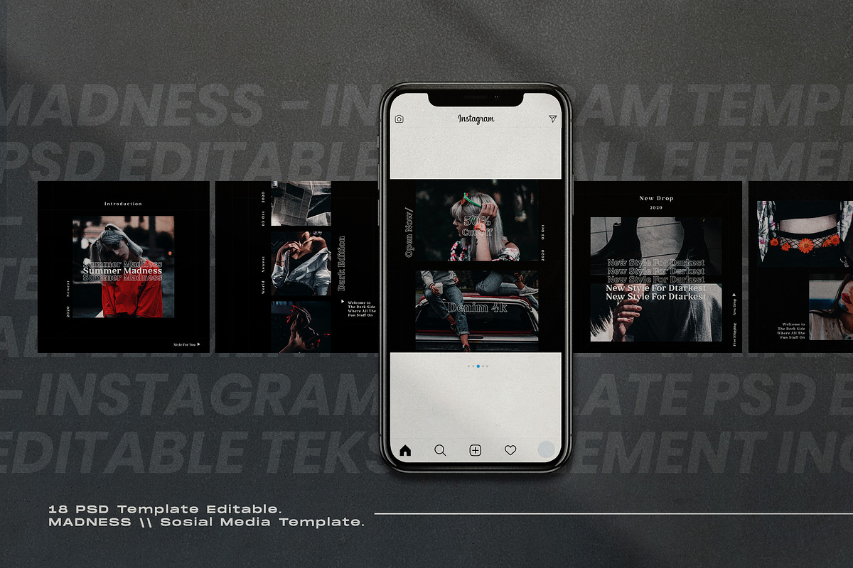 MADNESS - Instagram Template+Storis, a Social Media Template by Dirtytemp Studio (Photo 4 of 5)