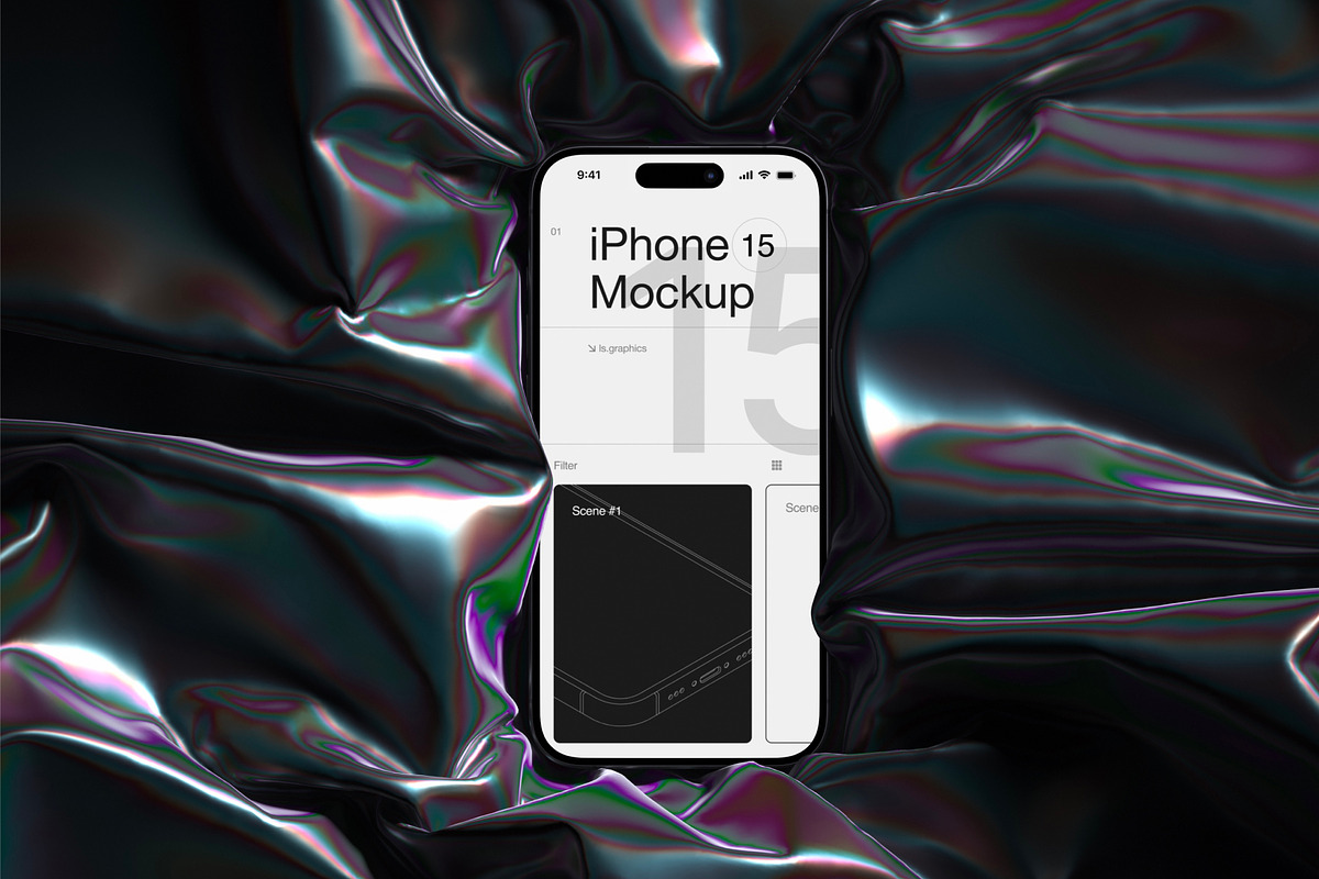 J-Mockups: iPhone 15 Pro, an iPhone Mockup by ls.graphics (Photo 10 of 10)