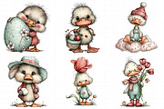 Whimsical Easter Duck Clipart Png, an Illustration by Daily.Designs (Thumbnail 7 of 8)