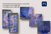 Zodiac Horoscope: 12 Signs., a Social Media Template by Digital illustration shop (Thumbnail 3 of 4)