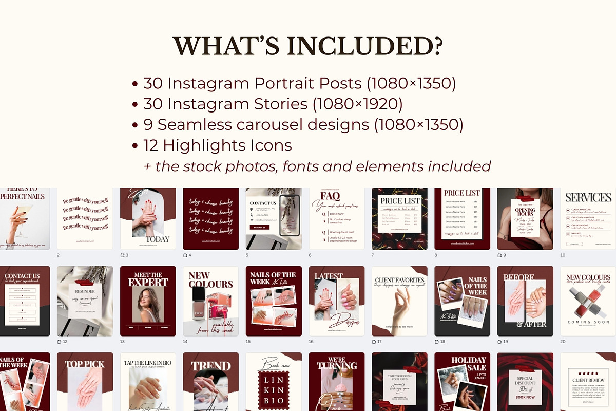 Nail Social Media Templates Bundle, a Social Media Template by Anna Design Studio (Photo 2 of 13)