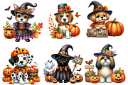 Watercolor Halloween Dogs Clipart, an Illustration by Designworld (Thumbnail 5 of 6)