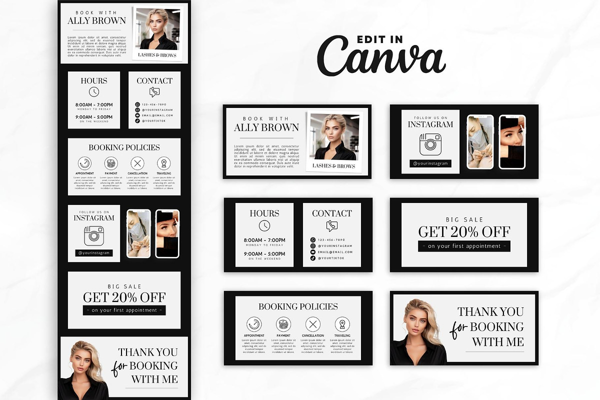Lash Tech Acuity Scheduling • Canva, a Websites & App Template by OniriqveDesigns (Photo 2 of 8)