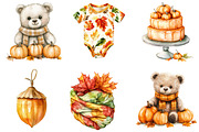 Autumn Baby Shower Clipart, an Illustration by DreamArtGraphic (Thumbnail 2 of 4)