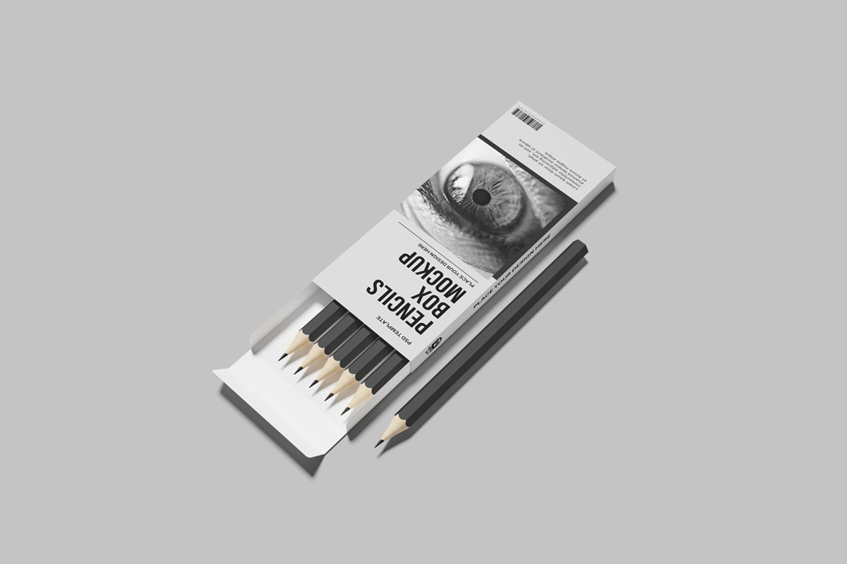 High Quality Pencils Box Mockup, a Packaging Mockup by AndikaGraphic (Photo 4 of 6)