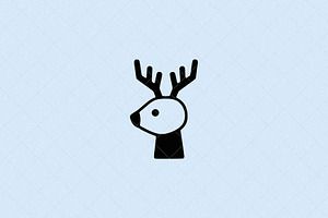 Minimalist Deer Animal Icon