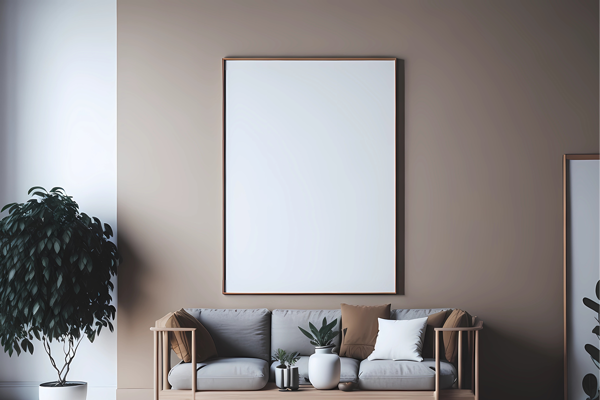Modern Room Frame Mockup, a Print Template by Ali's Designs (Photo 1 of 4)