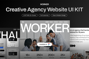 Worker - Company Website UI KIT App