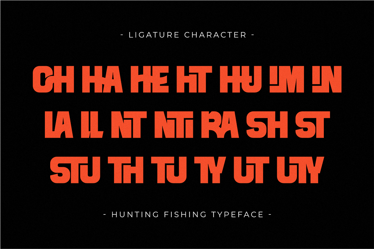 Hunting Fishing - Modern Display, a Sans Serif Font by Pian45 Studio (Photo 7 of 8)