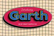 CS Garth 3D, a Sans Serif Font by Craft Supply Co. (Thumbnail 1 of 8)
