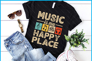 Music Is My Happy Place Lover SVG, a Graphic by Creativeusart