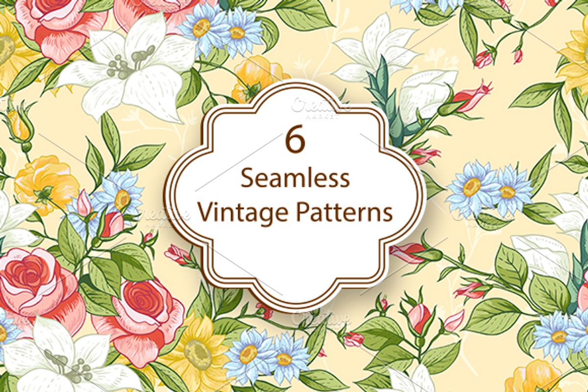 Seamless Pattern with Wildflowers