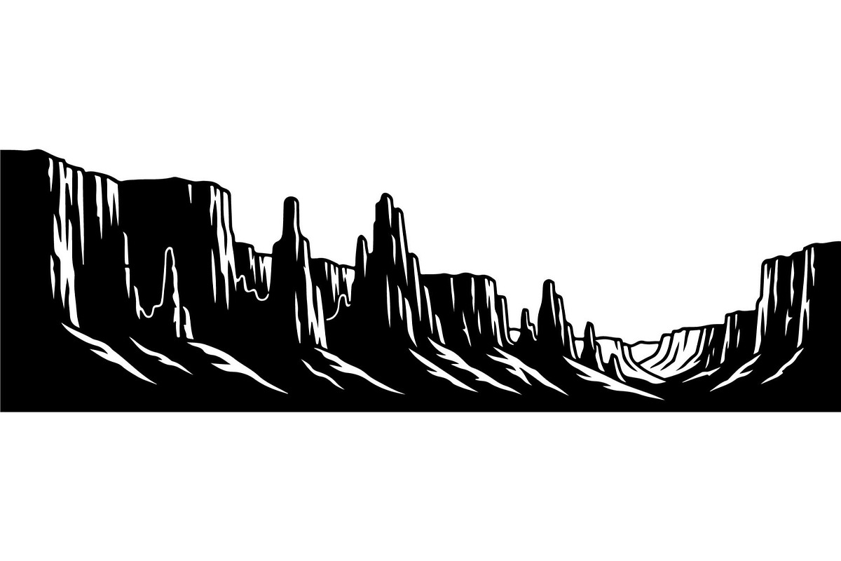 Cliff Landscape Silhouette, an Object Graphic by Creativeshirt (Photo 7 of 20)