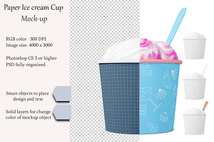 Ice cream cup mockup