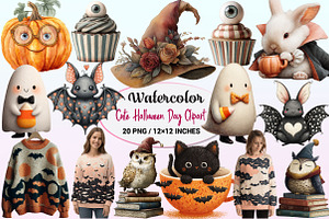 Cute Halloween Day Clipart, a Graphic by CitraGraphics
