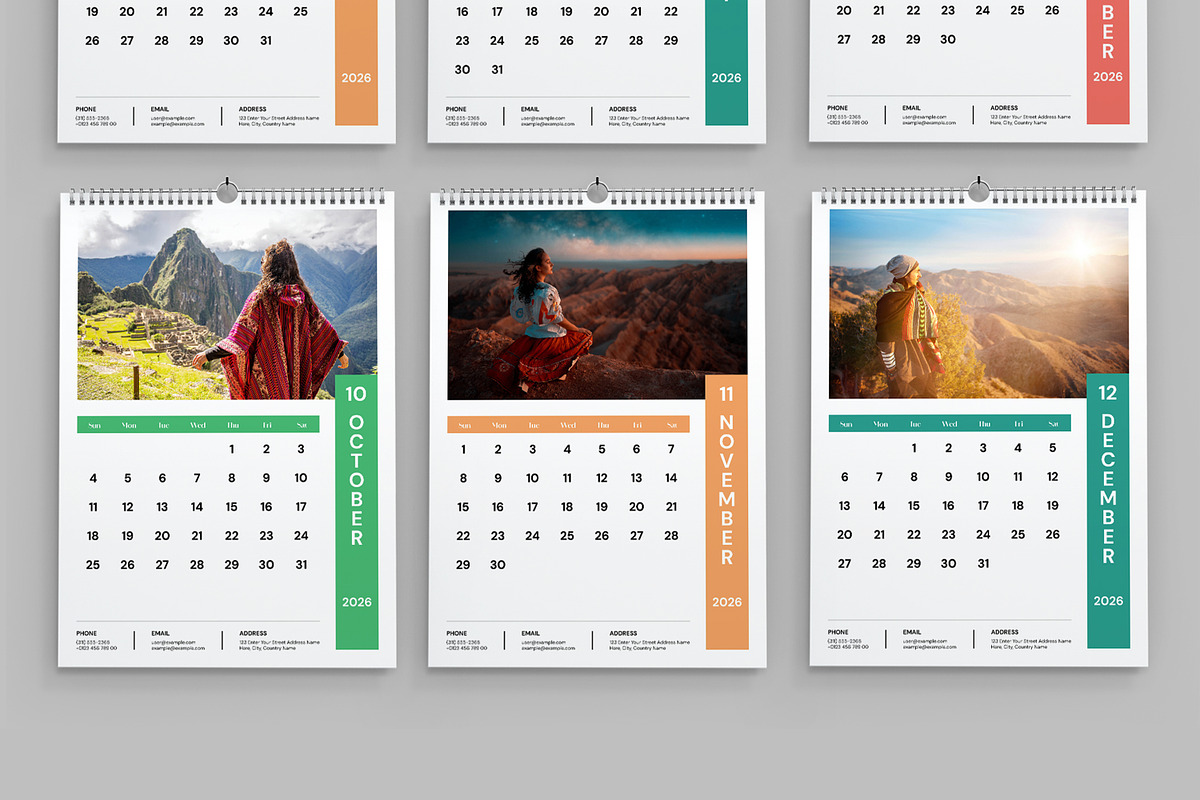 Modern 2026 Calendar Template, a Stationery Template by MightyDesign (Photo 5 of 8)