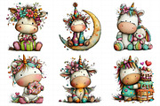 Whimsical Birthday Unicorn PNG Clipa, an Illustration by Daily.Designs (Thumbnail 4 of 7)