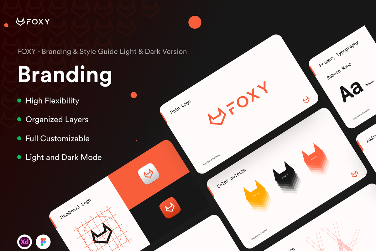 FOXY - Branding & Style Guide, a Branding & Logo Template by Ofspace Digital Agency (Photo 1 of 5)