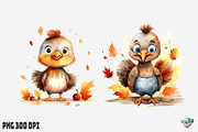 Autumn Turkey Watercolor, an Illustration by Gemstone (Thumbnail 3 of 12)