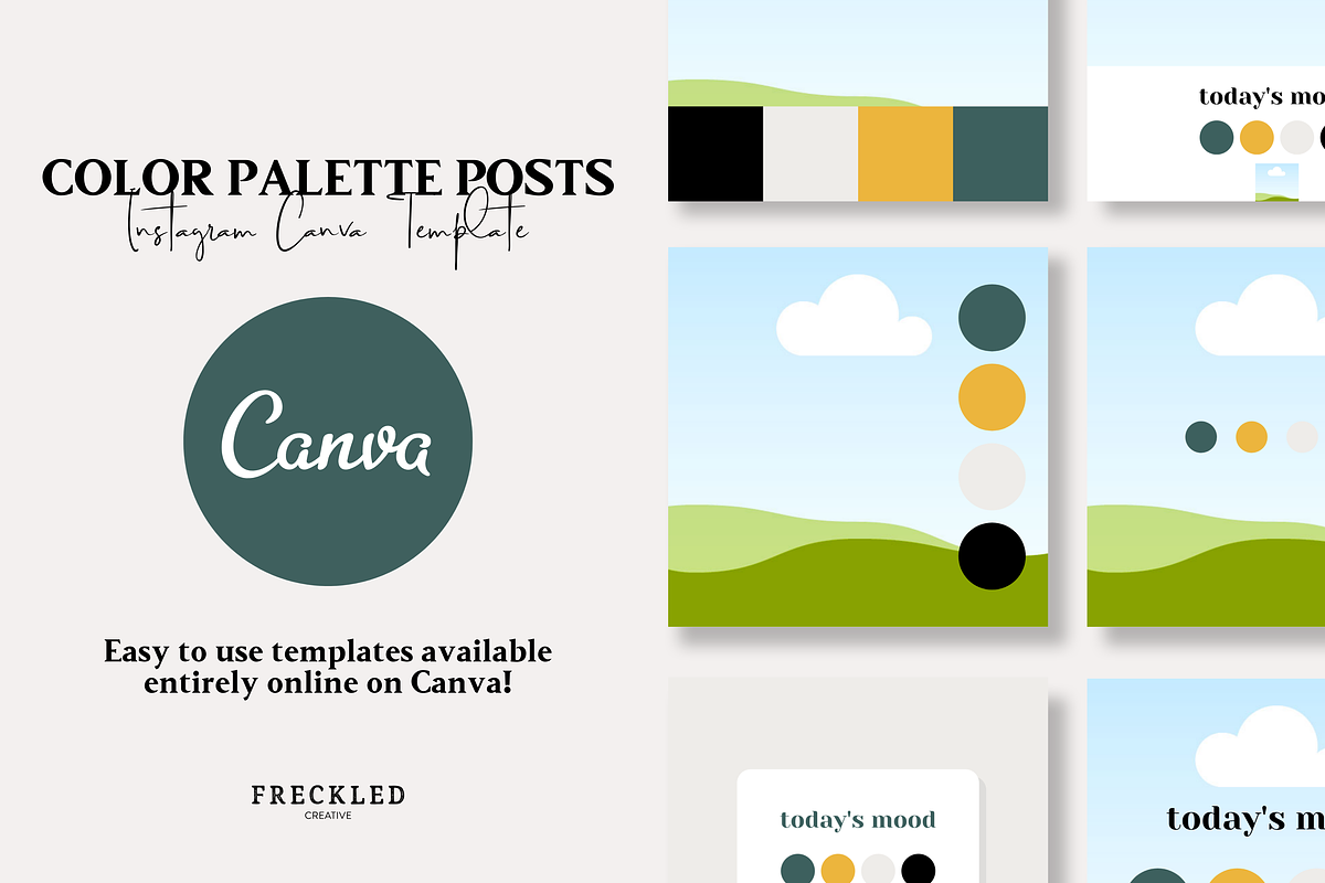 Color Palette Post CANVA Template