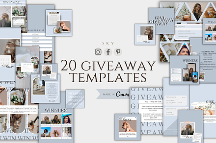 Blue Giveaway Social Media Template, a Flyer Template by BRANDcontent