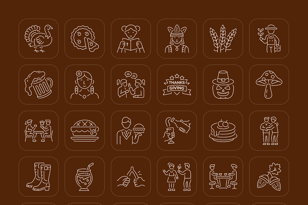 Thanksgiving Icons Collection, an Outline Icon by Prosymbols (Photo 7 of 7)