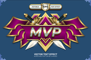 MVP Badge With Editable Text Effect