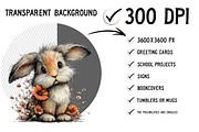 Whimsical Funny Easter Bunny Clipart, an Illustration by Craft Nest (Thumbnail 2 of 12)