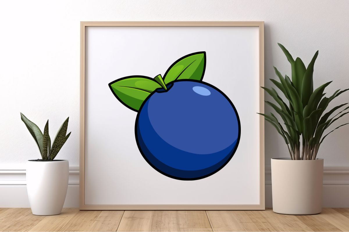 Cartoon Blueberry Clipart Collection, a Food Illustration by newminddesign (Photo 6 of 8)