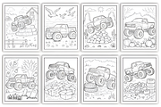 MONSTER TRUCK COLORING BOOK for KIDS, a Decorative Illustration by Coco Bloom (Thumbnail 3 of 3)