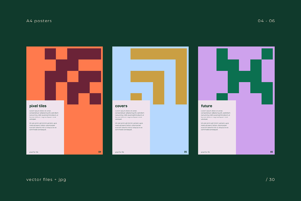 Pixel Tiles & Posters, an Object Graphic by Léo Alexandre (Photo 10 of 19)