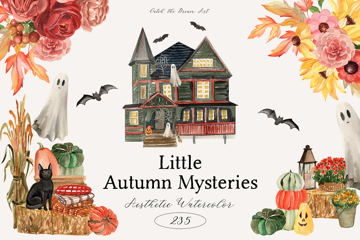 Little Autumn Mysteries Cottagecore, a Seasonal Illustration by Catch the Dream Art (Photo 1 of 13)