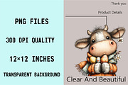 Whimsical Easter Cow Clipart Bundle, an Illustration by SVGArt (Thumbnail 7 of 7)