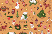 Merry Christmas illustrations set., a Seasonal Illustration by GooseFrol (Thumbnail 5 of 8)