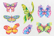 Colorful Butterflies Clip Art, an Illustration by Belusuab (Thumbnail 2 of 5)