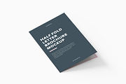 Half Fold Letter Brochure Mockup, a Mockup by UnicDesign (Thumbnail 6 of 6)