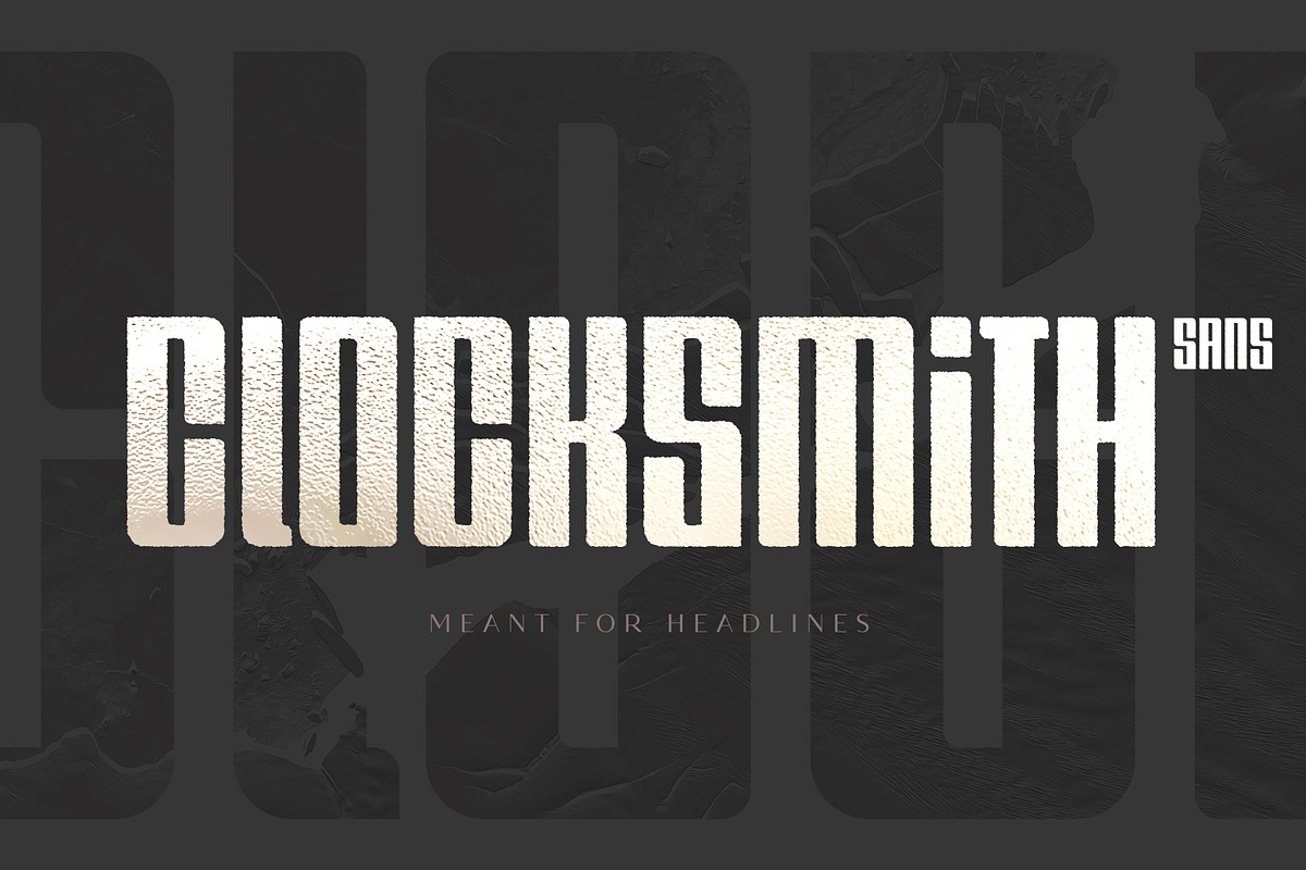 Clocksmith - Bold Display Font, a Sans Serif Font by AlienValley (Photo 1 of 7)
