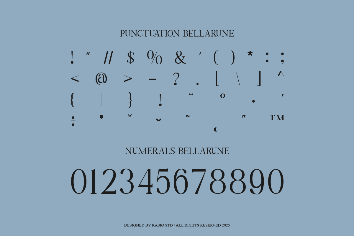 Bellarune Modern Elegant Serif Font, a Serif Font by Rasio Studio (Photo 5 of 9)