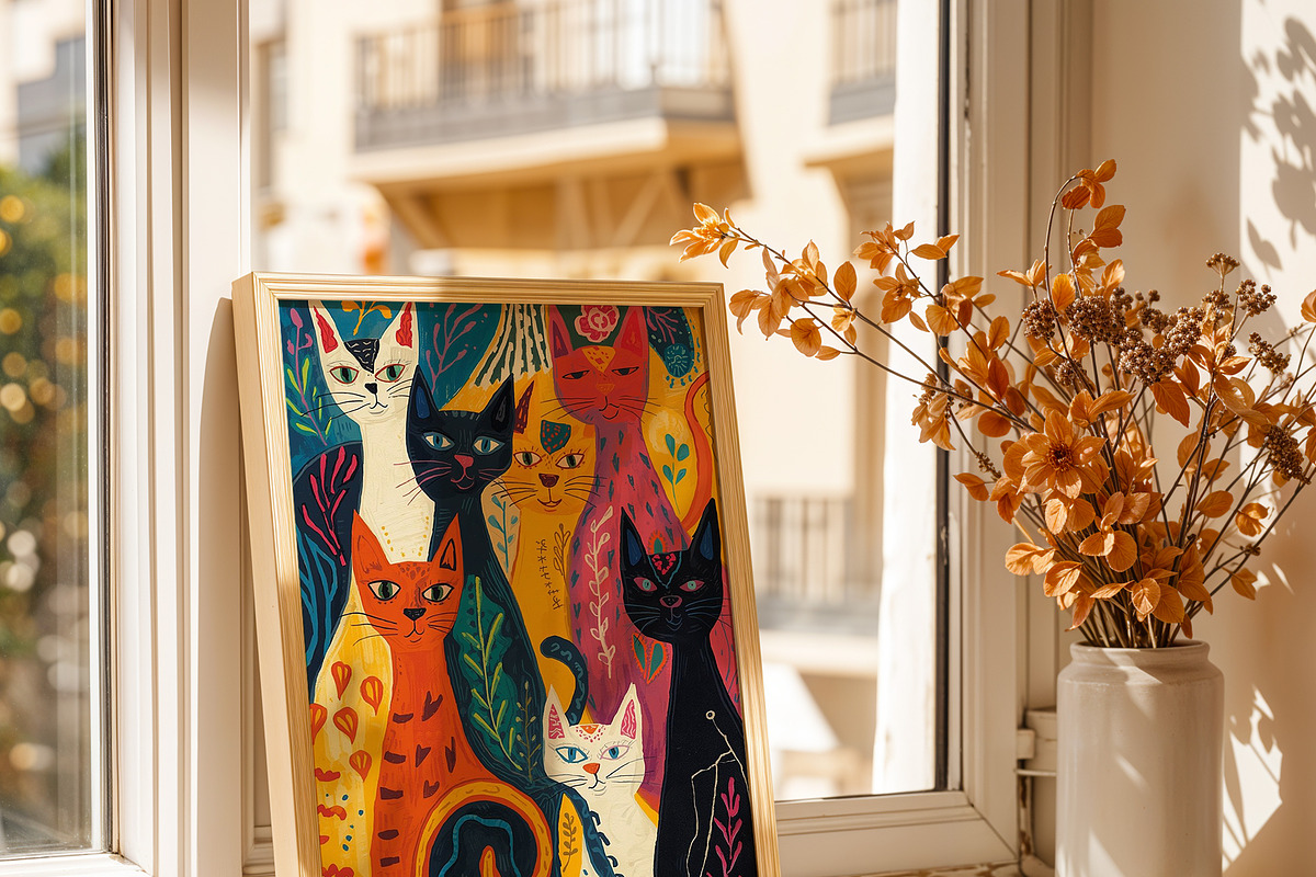 Henri Matisse Cat Wall Art Print, a Decorative Illustration by elfy creative (Photo 4 of 7)