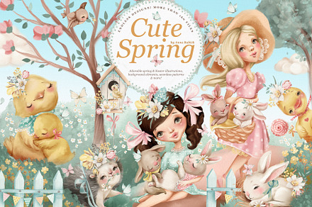 Cute Spring, an Animal Illustration by Anna Babich