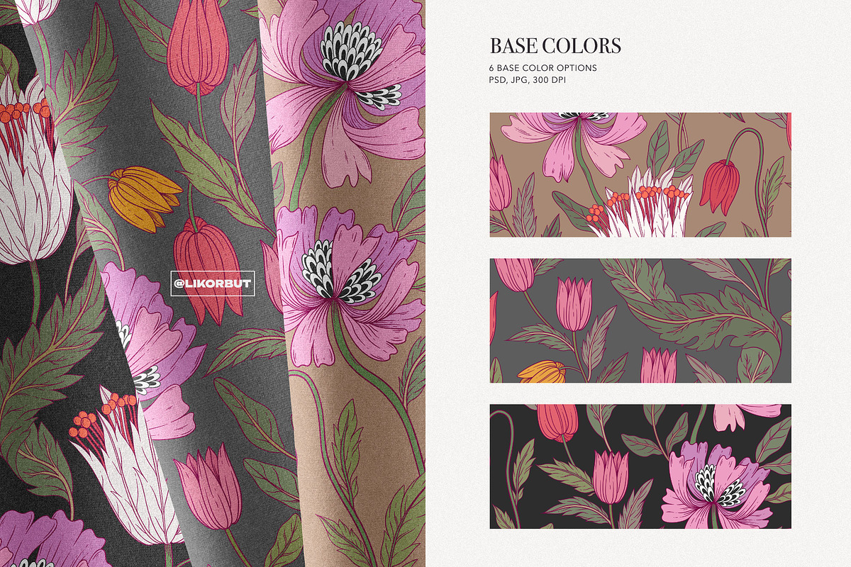 Morris Floral Pattern and Motifs, a Pattern Graphic by likorbut (Photo 5 of 11)