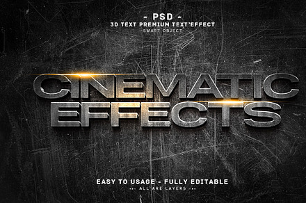 Cinematic effects 3d text, a Layer Style Add-On by Md Jahidul99