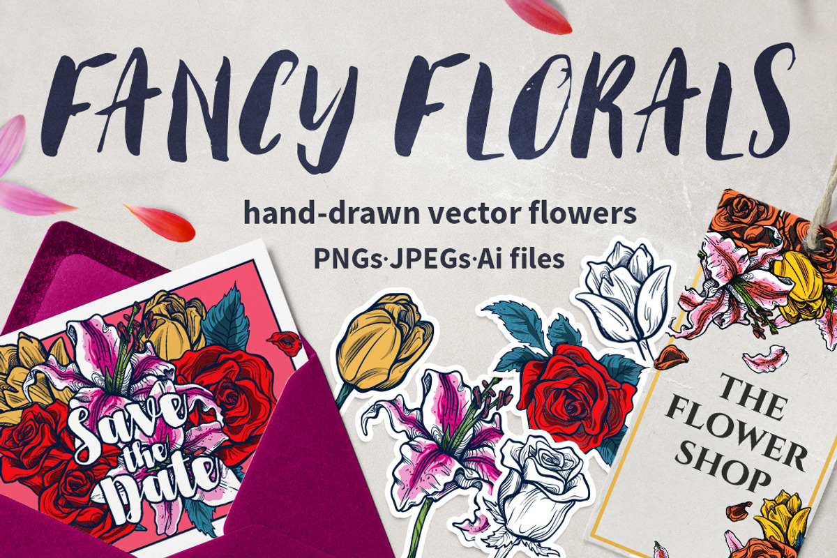 Fancy Florals, an Illustration by melissadn (Photo 1 of 7)