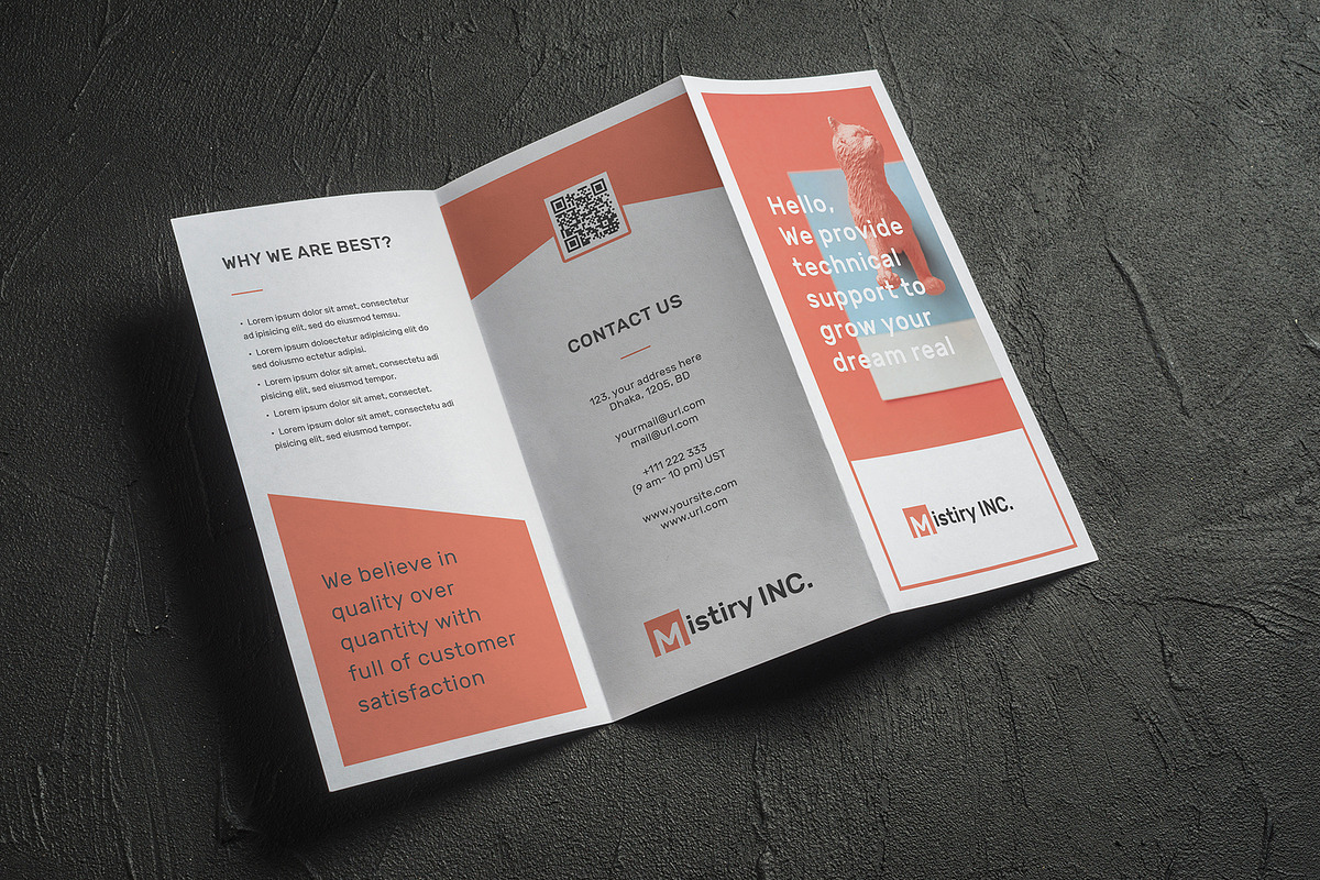 Clean Trifold Brochure, a Brochure Template by Rongmistiry (Photo 5 of 5)